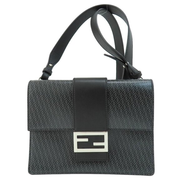 FENDI Black Leather Shoulder Bag - Picture 1 of 11